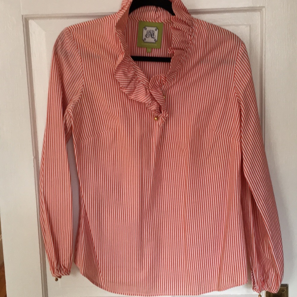 Elizabeth McKay classic ruffle collar top
